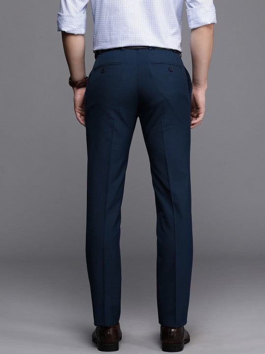 Men Mid-Rise Slim Fit Formal Trousers