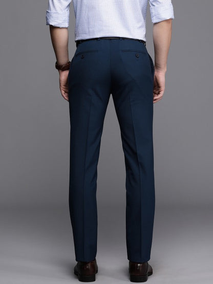 Men Mid-Rise Slim Fit Formal Trousers