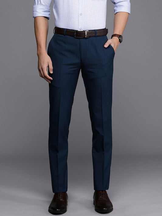 Men Mid-Rise Slim Fit Formal Trousers