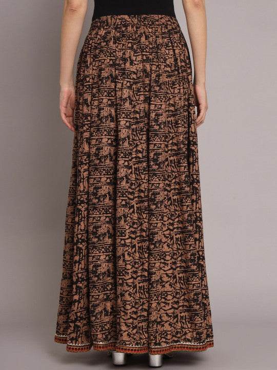 Abstract Printed Maxi Skirts