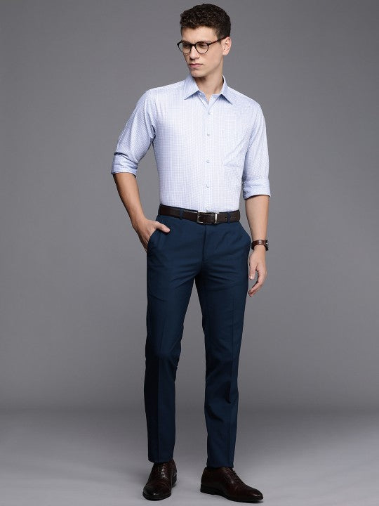 Men Mid-Rise Slim Fit Formal Trousers